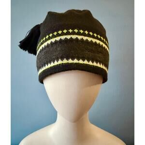 SWIX Black/Yellow/Gray Knit Ski Beanie sz OS (Unisex)